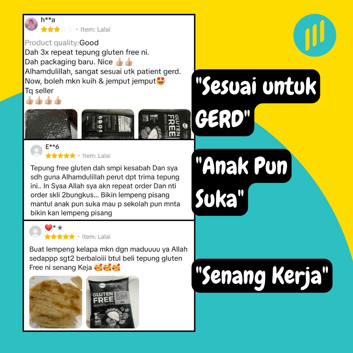 (Combo x4) Merket Gluten Free All Purpose Flour 500gm - Image 6