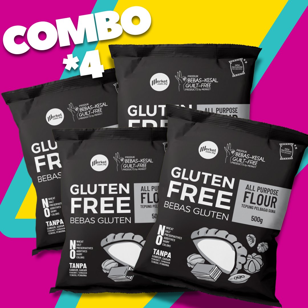 (Combo x4) Merket Gluten Free All Purpose Flour 500gm